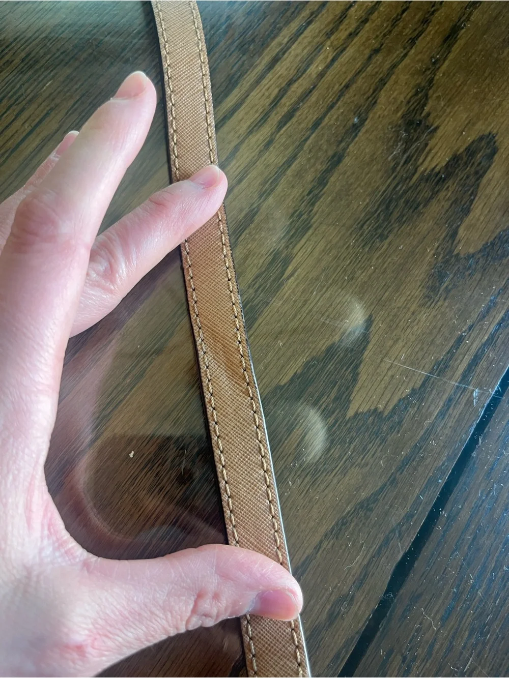 Michael Kors Tan Purse Strap with Gold Hardware